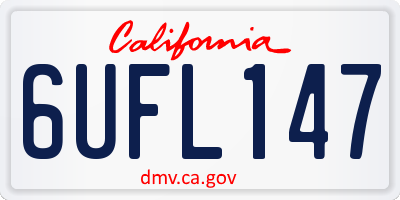 CA license plate 6UFL147
