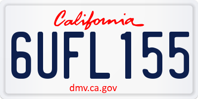 CA license plate 6UFL155