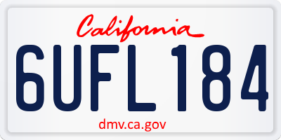 CA license plate 6UFL184