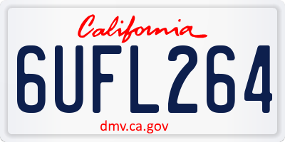 CA license plate 6UFL264