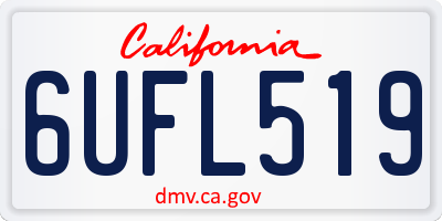 CA license plate 6UFL519