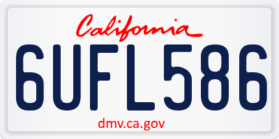CA license plate 6UFL586