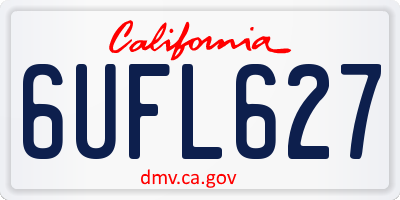 CA license plate 6UFL627