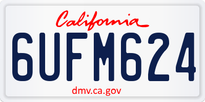 CA license plate 6UFM624