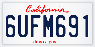 CA license plate 6UFM691