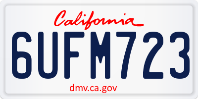 CA license plate 6UFM723