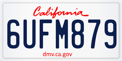 CA license plate 6UFM879