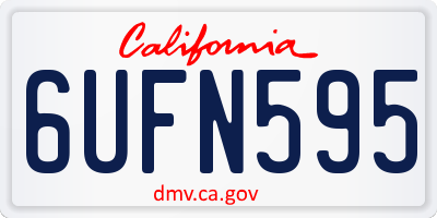 CA license plate 6UFN595