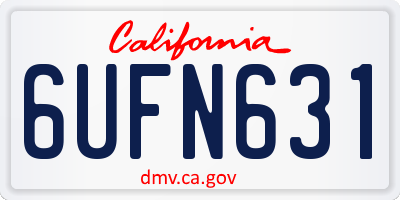 CA license plate 6UFN631