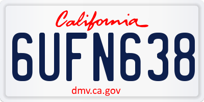 CA license plate 6UFN638