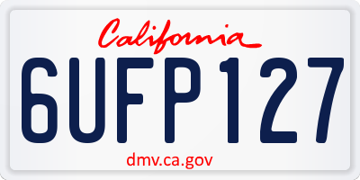 CA license plate 6UFP127