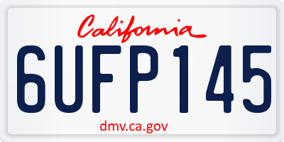 CA license plate 6UFP145