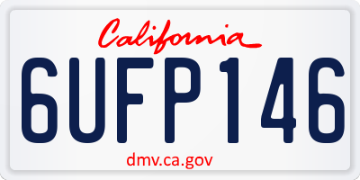 CA license plate 6UFP146