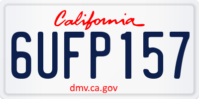 CA license plate 6UFP157