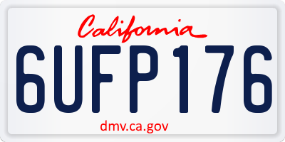 CA license plate 6UFP176