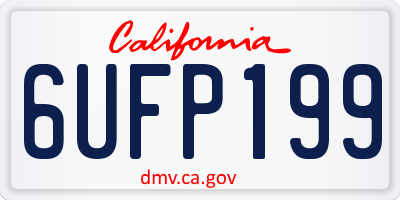 CA license plate 6UFP199