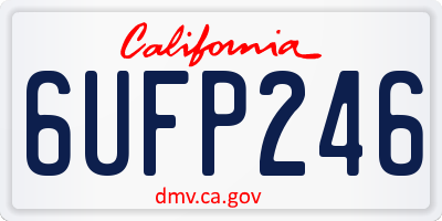 CA license plate 6UFP246