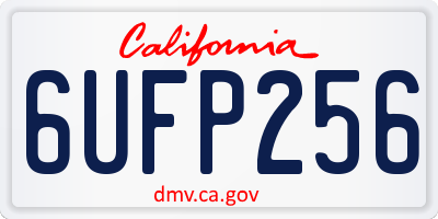 CA license plate 6UFP256