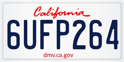 CA license plate 6UFP264