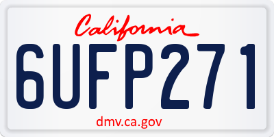 CA license plate 6UFP271
