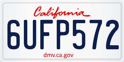 CA license plate 6UFP572