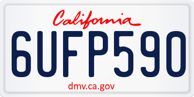 CA license plate 6UFP590