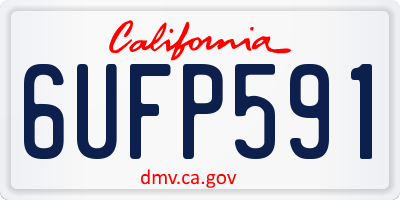 CA license plate 6UFP591