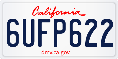 CA license plate 6UFP622