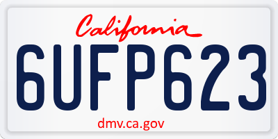 CA license plate 6UFP623