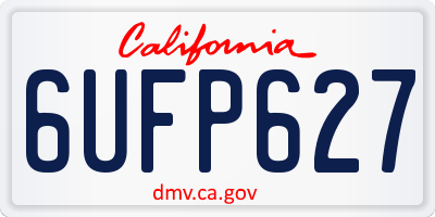 CA license plate 6UFP627