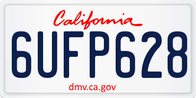 CA license plate 6UFP628