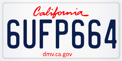 CA license plate 6UFP664