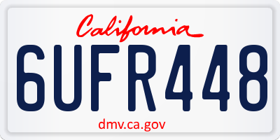 CA license plate 6UFR448