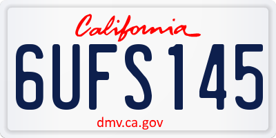 CA license plate 6UFS145