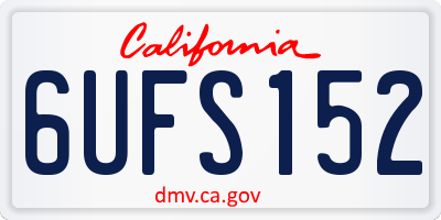 CA license plate 6UFS152