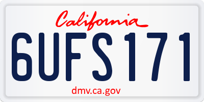 CA license plate 6UFS171