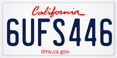 CA license plate 6UFS446