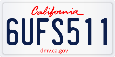 CA license plate 6UFS511