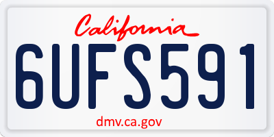 CA license plate 6UFS591