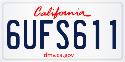 CA license plate 6UFS611