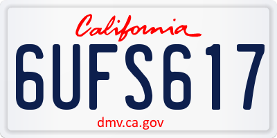 CA license plate 6UFS617