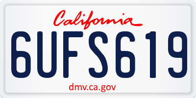 CA license plate 6UFS619