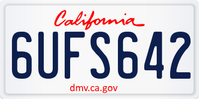 CA license plate 6UFS642