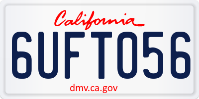CA license plate 6UFT056