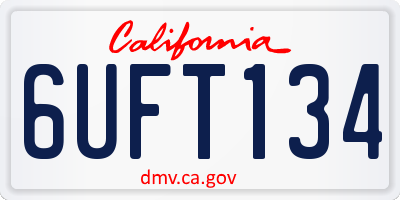 CA license plate 6UFT134
