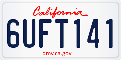 CA license plate 6UFT141