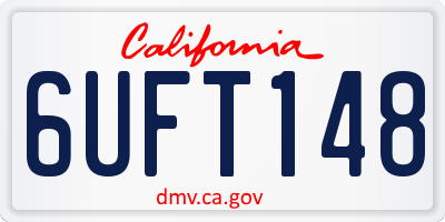 CA license plate 6UFT148