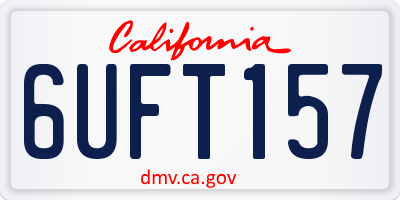 CA license plate 6UFT157