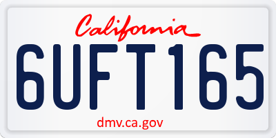 CA license plate 6UFT165