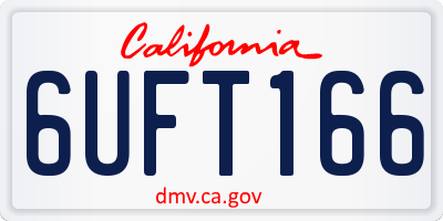 CA license plate 6UFT166